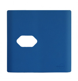 Placa p/ 1 Tomada Horizontal 4x4 - Novara Azul Fosco